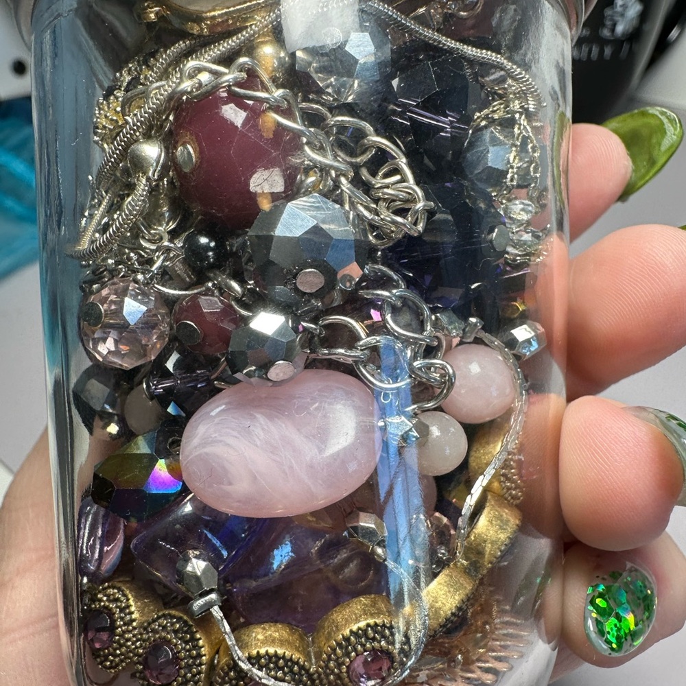 Mystery Jewelry Jar Beaded and Gems - Picture 5 of 5
